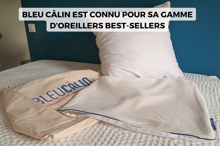 bleu calin oreiller